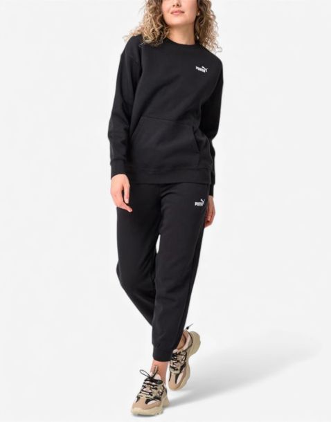 PUMA Sweat Fleece Relaxed Suit Black