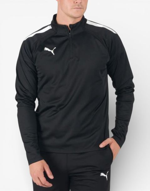 PUMA Тeam Liga Quarter-Zip Football Top Black/White
