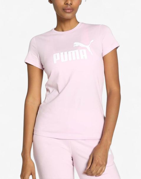 PUMA Essentials Logo Tee Garnet Purple