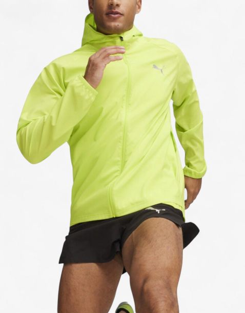 PUMA Run Favorite Woven Hooded Jacket Lime Pow
