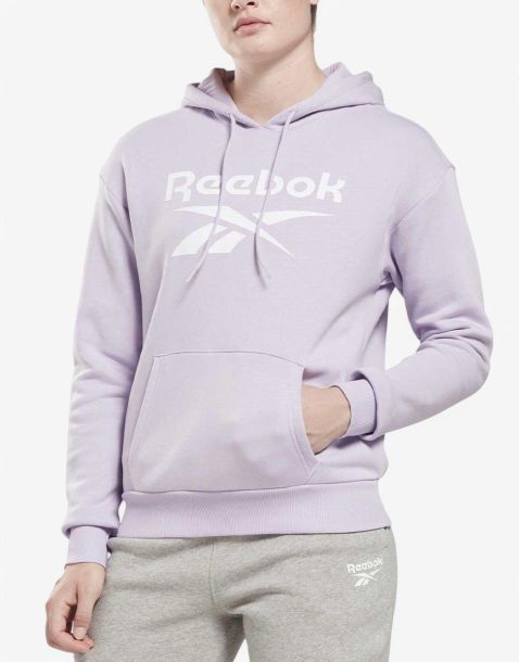 REEBOK Identity Big Logo Fleece Hoodie Purple