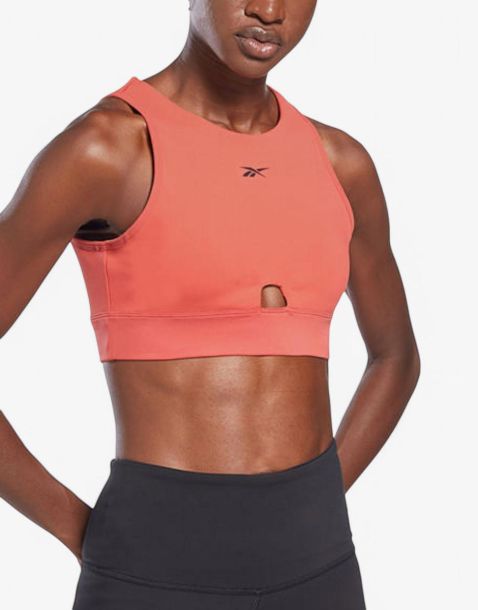 REEBOK Studio Beyond The Sweat Crop Top Orange