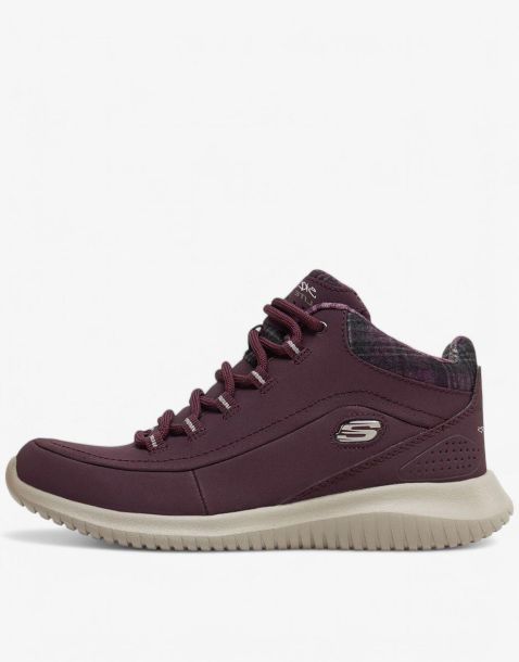 SKECHERS Ultra Flex Just Chill Shoes Burgundy