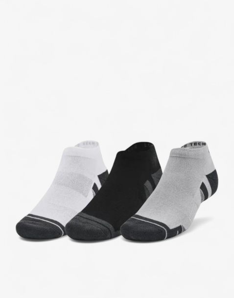 UNDER ARMOUR 3-Packs Golf Performance Tech Low Socks Grey/White