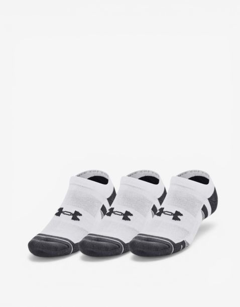 UNDER ARMOUR 3-Packs Performance Cotton No Show Socks White