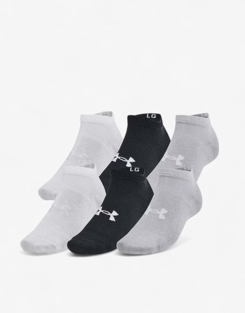 UNDER ARMOUR 6-Packs Essential Low Socks Black/Grey
