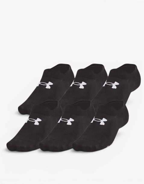 UNDER ARMOUR 6-Packs Essential Ultra Cotton Socks Black