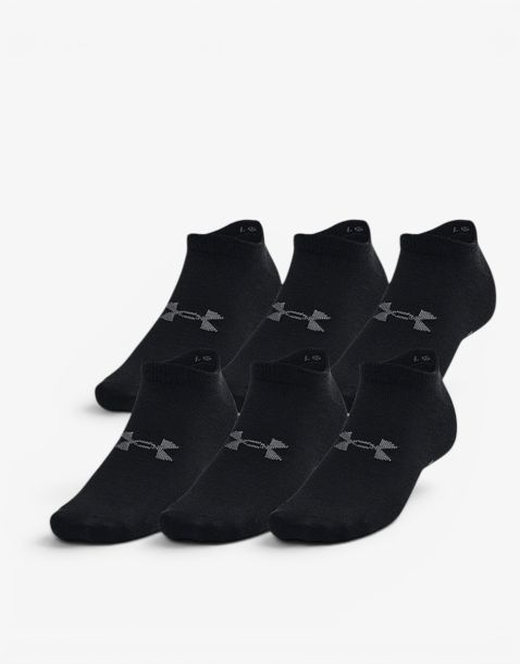 UNDER ARMOUR Essential No Show 6pk Black