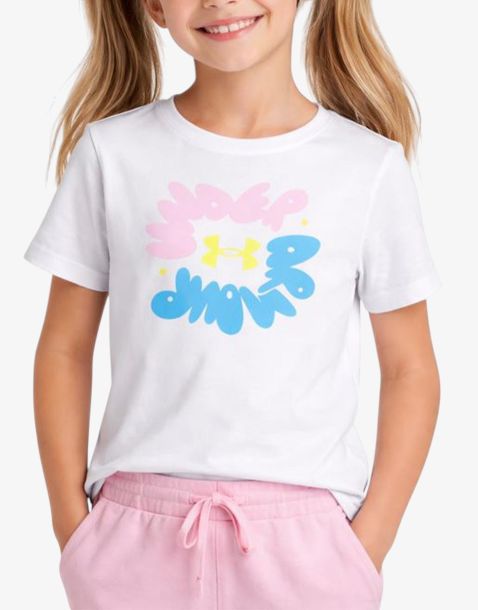 UNDER ARMOUR Bubble Wordmark Tee White