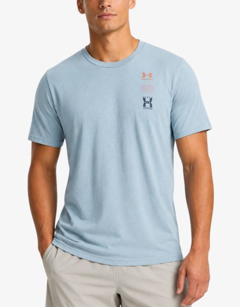 UNDER ARMOUR Live Evol Logo Ss Tee Blue