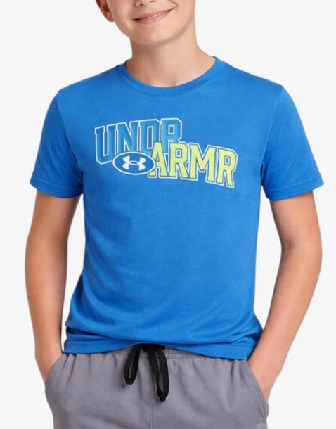 UNDER ARMOUR Overlay Wordmark Tee Blue