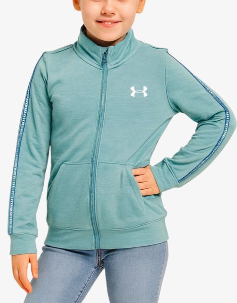 UNDER ARMOUR Rival Terry Taped FZ Hoodie Blue