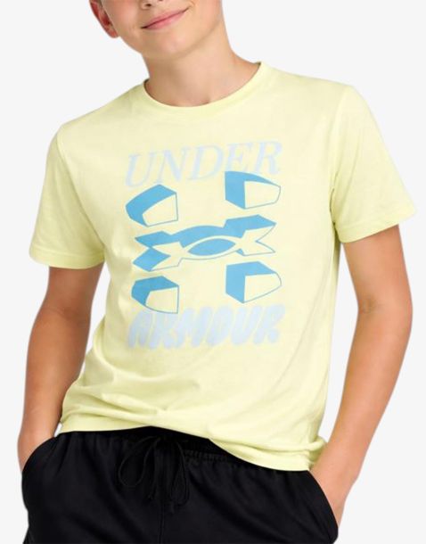 UNDER ARMOUR Split Big Logo Tee Yellow