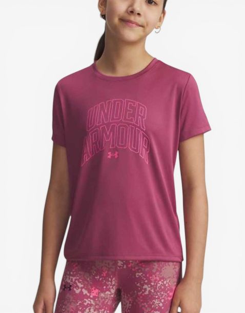 UNDER ARMOUR Tech Varsity Graphic Tee Fuchsia