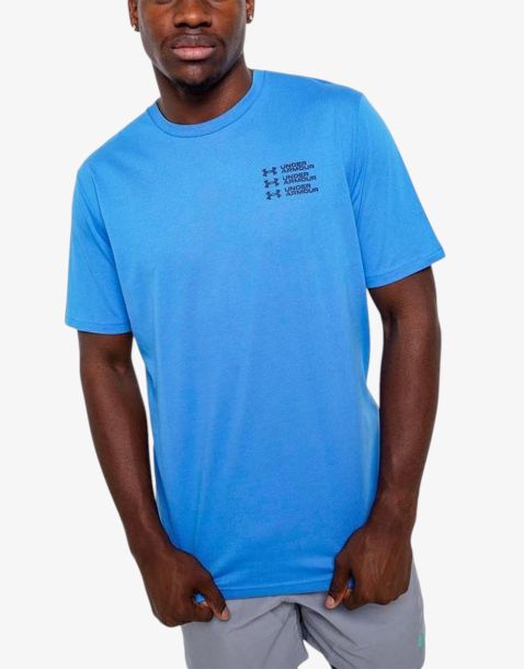 UNDER ARMOUR Triple Stack Logo Ss Deep Blue