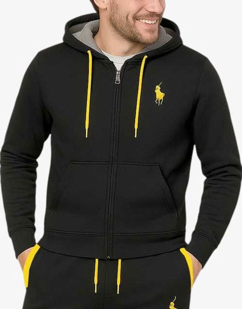 US POLO Full Zip Hoodie Black
