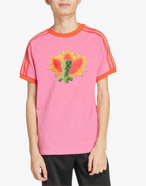 ADIDAS Originals x Minecraft Graphic T-Shirt Pink