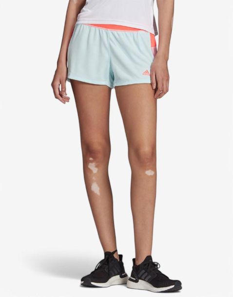 ADIDAS Pacer Colorblock Shorts Light Green