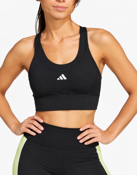 ADIDAS Run Pocket Medium Support Bra Black