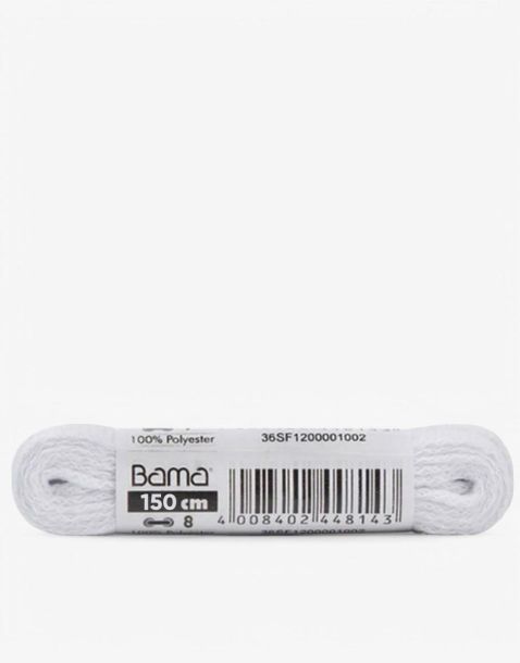 BAMA Flat Laces White -150cm