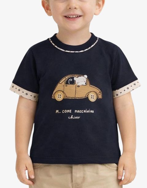 CHICCO Boys Knitted Tee Dark Blue