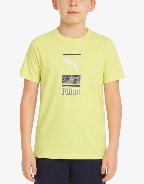 PUMA Alpha Graphic Tee Yellow