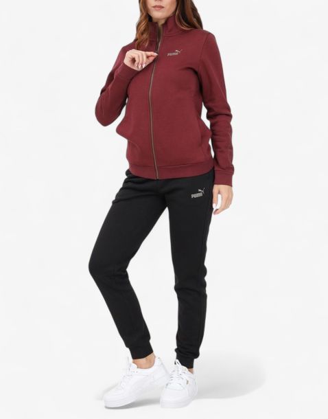 PUMA Bronze Full-Zip Tracksuit Burgundy/Black