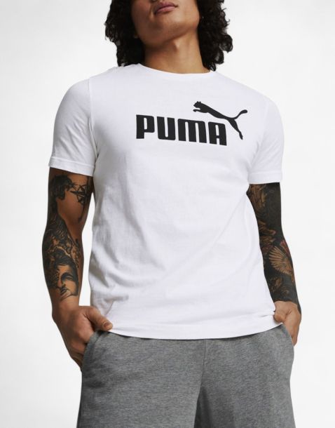 PUMA Essentials Logo Cotton Tee White