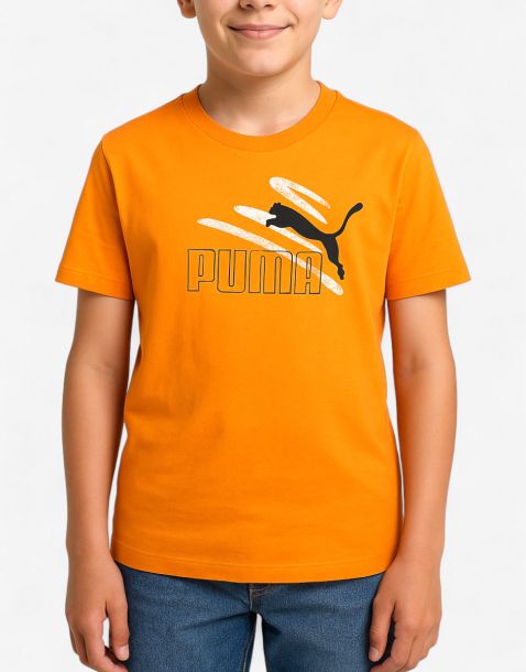 PUMA Essentials+ Logo Lab Tee Orange