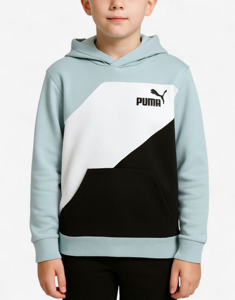 PUMA Power Colorblock Hoodie Turquoise/Black