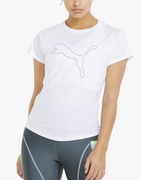 PUMA Run 5K Logo Ss Tee White
