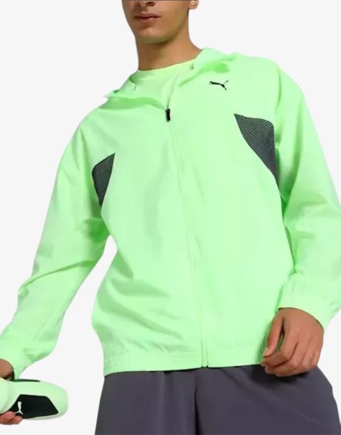 PUMA Fit Woven Full-Zip Training Jacket Green