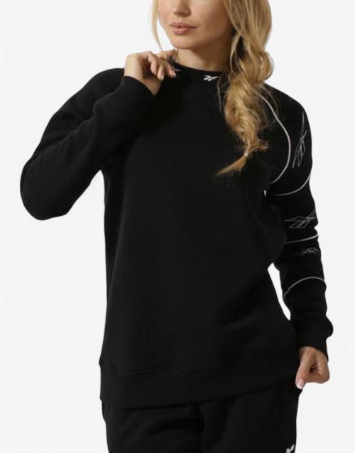 REEBOK Vector High Neck Crew Blouse Black