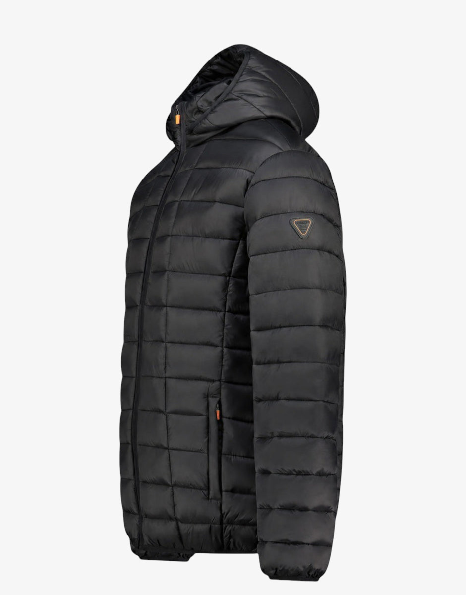 GEOGRAPHICAL NORWAY Aipter Puffer Hoodie Jacket Black