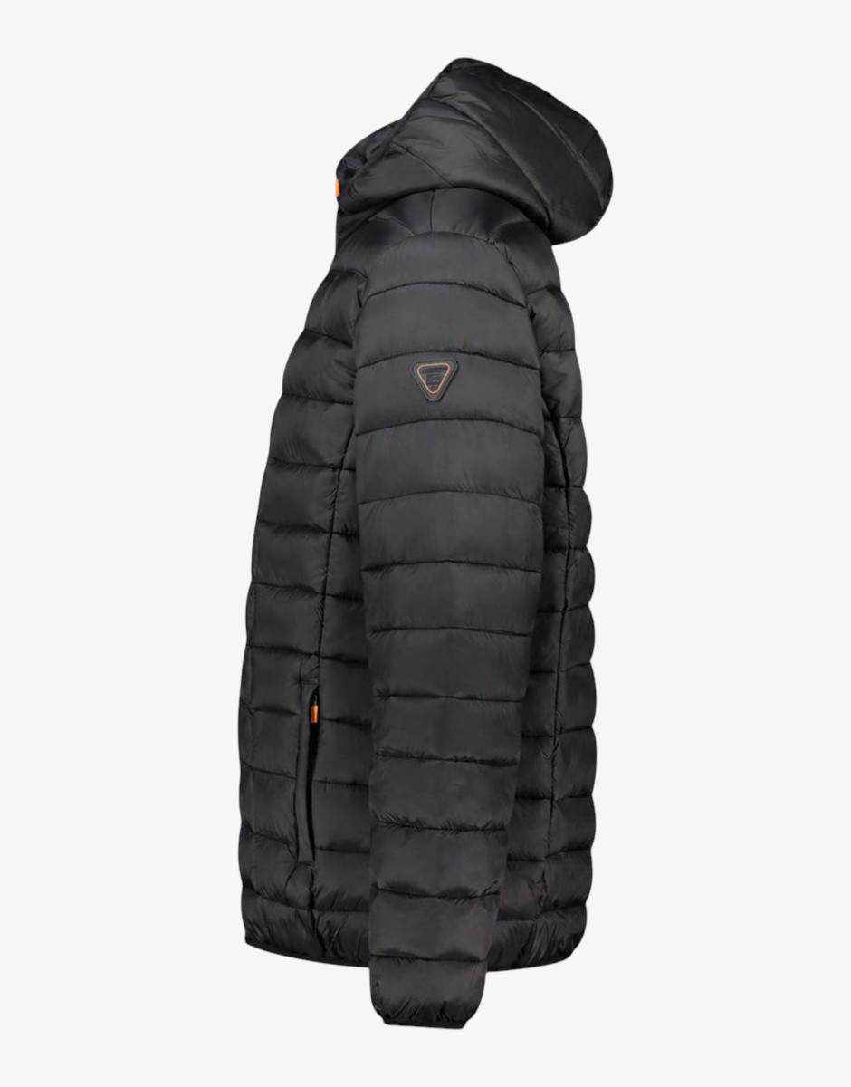 GEOGRAPHICAL NORWAY Aipter Puffer Hoodie Jacket Black
