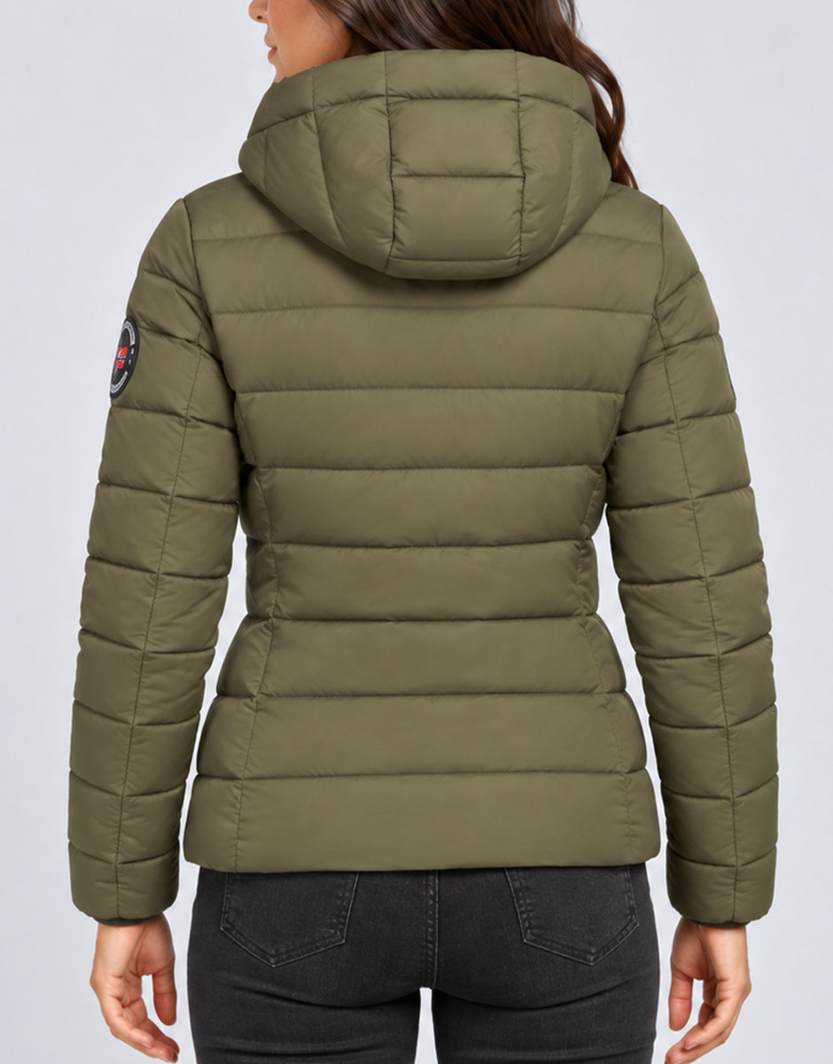 GEOGRAPHICAL NORWAY Atichoko Puffer Hoodie Jacket Khaki