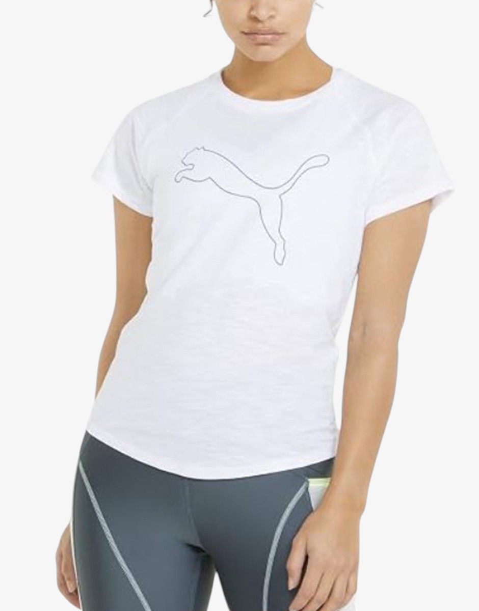 PUMA Run 5K Logo Ss Tee White · 521388-02 · размер M