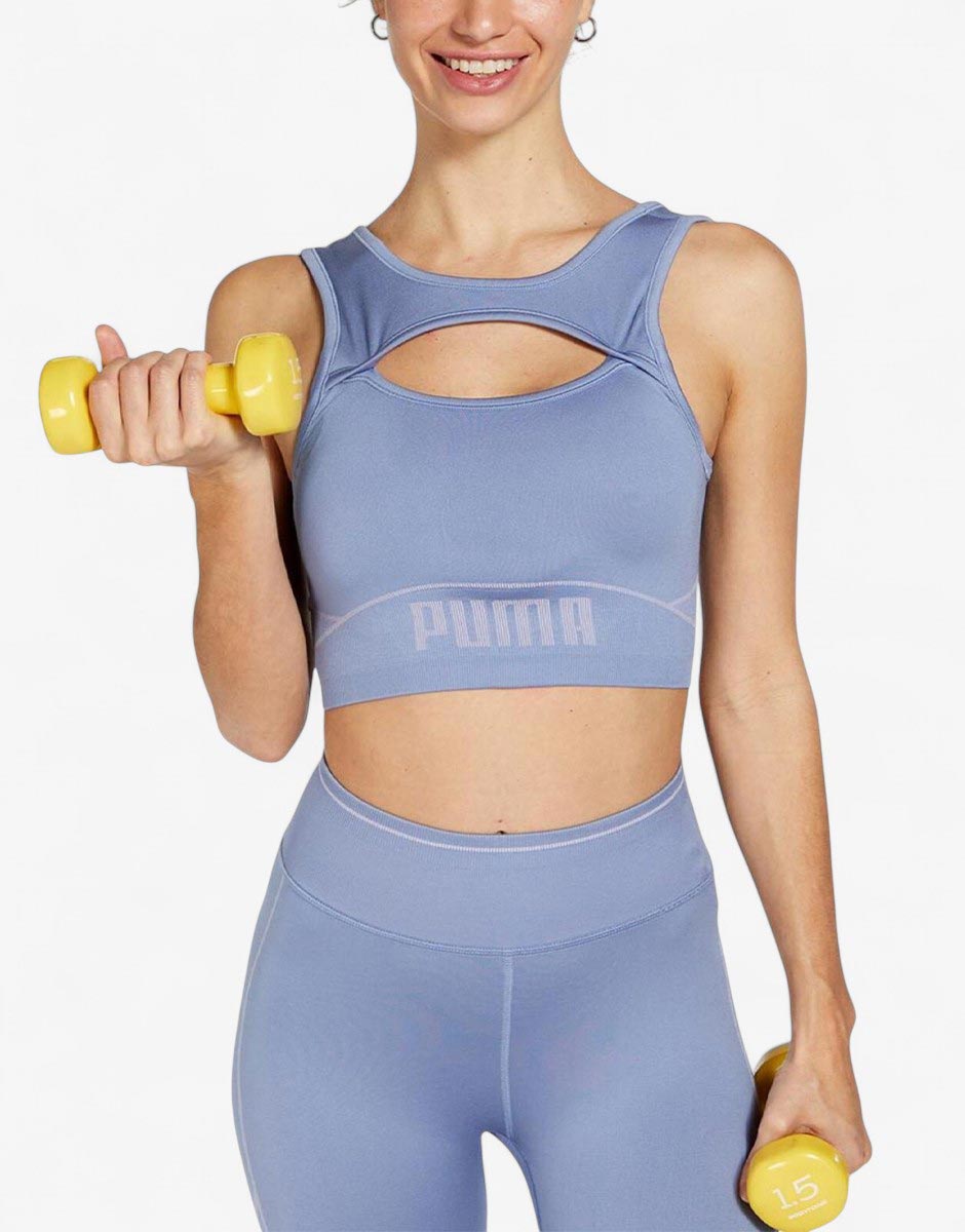 PUMA FormKnit Seamless Sports Bra Purple