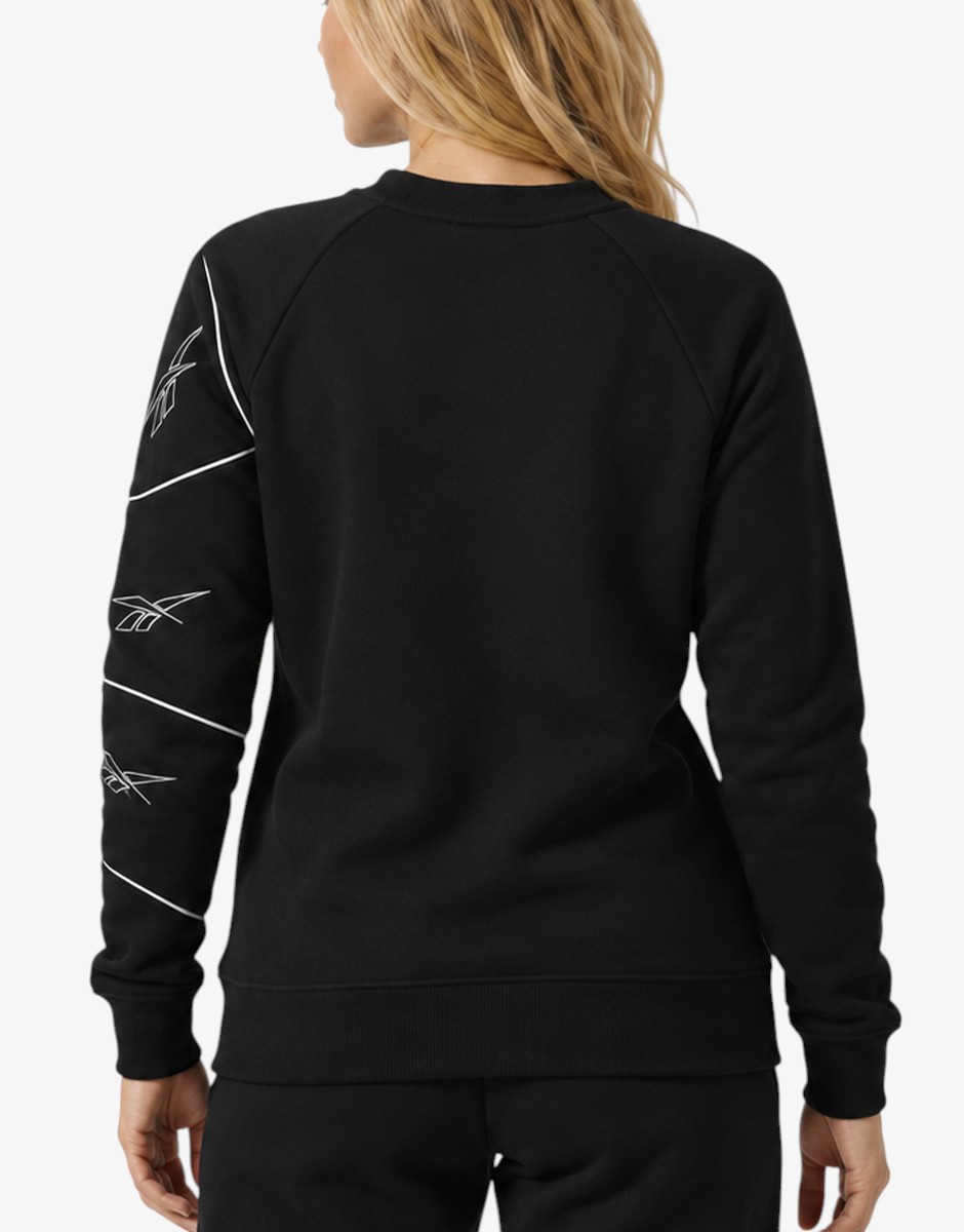 REEBOK Vector High Neck Crew Blouse Black