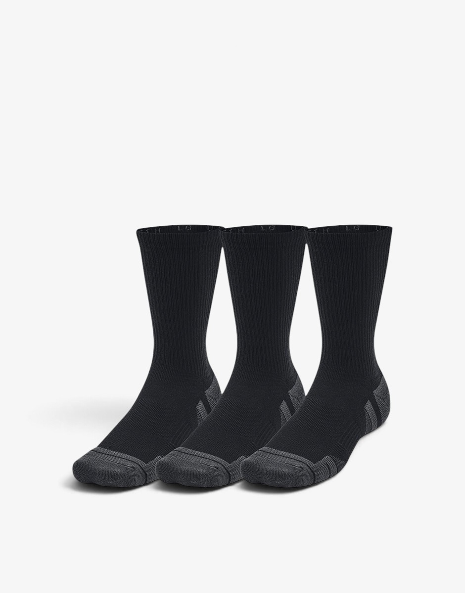 UNDER ARMOUR 3-Packs Performance Tech Crew Socks Black