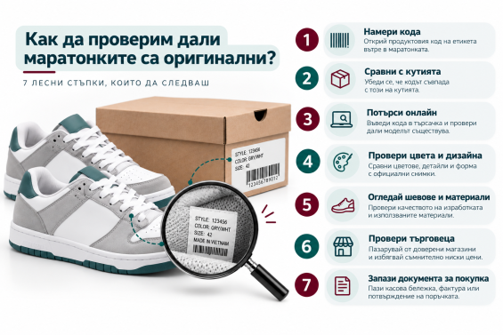 SKU, артикулен номер - как се разпознават оригинални маратонки по код